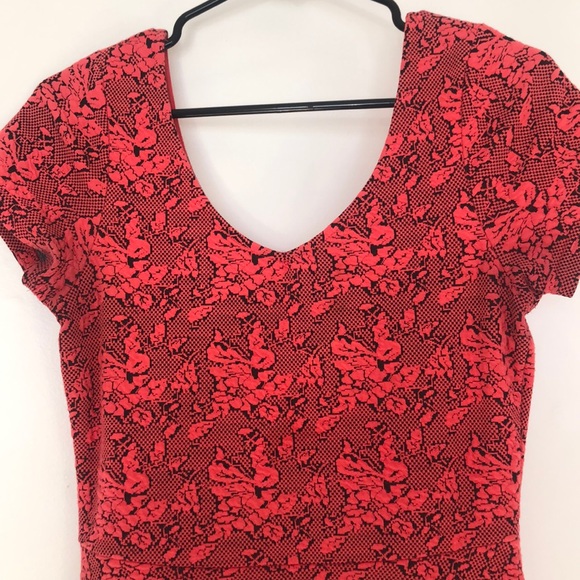 Topshop Coral Skater Dress - Picture 3 of 5